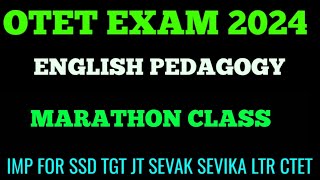 Target OTET Exam 2024  English Pedagogy MCQs  OSSTET SSD TGT JT LTR RHT Exam [upl. by Halyahs]