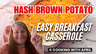 Easy Breakfast Casserole  Hash Brown Potato Breakfast Bake  Sausage  Egg And Cheese [upl. by Aketal]