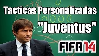 Fifa 14  Tacticas Personalizadas quotComo jugar al estilo Juventusquot  Linea de 3  ShabaHD [upl. by Ahsircal]