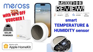 Meross smart temperature amp humidity sensor review MS100FHHK [upl. by Olatha]