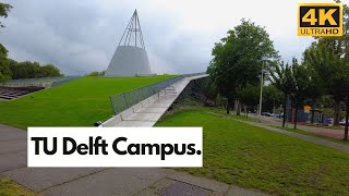 【4K UHD】Walk to Delft University of Technology Campus TU Delft ASMR [upl. by Richma92]