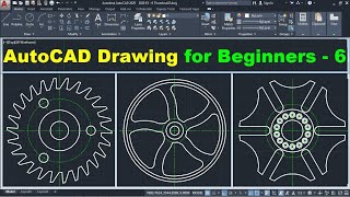 AutoCAD Drawing Tutorial for Beginners  6 [upl. by Shaffert]