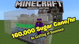 The Sugar cane farm I have all be waiting for Minecraft BedrockMCPE [upl. by Viva]