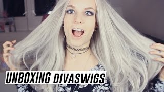 SILVER HAAR  Unboxing DivasWigs [upl. by Airbmat219]