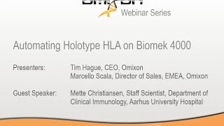 Webinar  Automating Holotype HLA on Biomek 4000 [upl. by Yenttirb]