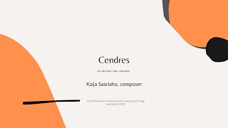 Cendres  Kaija Saariaho TEMPO [upl. by Anerok]