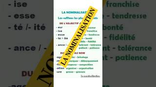 La nominalisation اللغةالفرنسية learnfrench shorts shortvideo [upl. by Ruff820]