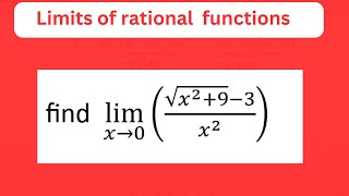 Limit of rational functions with solved problems [upl. by Gennifer]