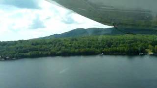 Cessna 195 Floatplane Takeoff from Greenville Maine [upl. by Teddy653]