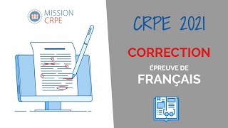 CRPE 2021  Correction de lépreuve de Français ✅ [upl. by Nnailuj155]