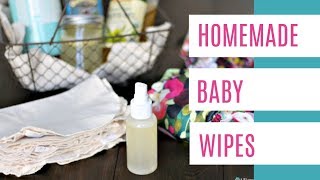 Homemade Baby Wipes  Simple Natural Recipe [upl. by Atirrehs]