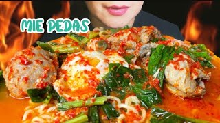 PEDAS MAX 🍜💥 ASMR MUKBANG MIE INSTAN EXTRA PEDAS  ASMR INDONESIA  EATING SOUND [upl. by Sigismund]