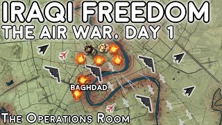 Operation Iraqi Freedom  The Air War Day 1  Animated [upl. by Aneehsirk]