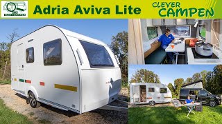 Adria Aviva 360 DK Lite  Leichtgewicht mit pfiffigen Detaillösungen  Clever Campen [upl. by Lombardi618]