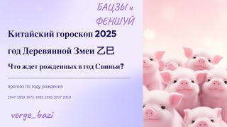 ПРОГНОЗ НА 2025 год ЗМЕИ для рождённых в год СВИНЬИ 🐖 [upl. by Ru]