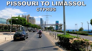 DRIVING from PISSOURI VILAGE to LIMASSOL CITY in CYPRUS 4K 60fps [upl. by Tsenre]