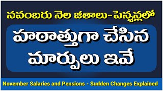 నవంబరు నెల pensions లో హఠాత్తుగా చేసిన మార్పులు ఇవే  November Pensions  Sudden Changes Explained [upl. by Llevrac]