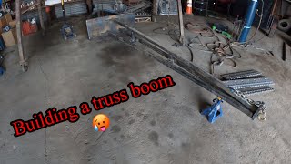 Building a truss boom in 105 degrees 🥵 trussboom jibboom trussjib quicktachtrussboom [upl. by Mag]