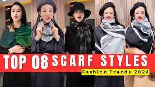 Discover Top 8 Trendy Ways to Tie Scarf  Neckwear Styles 2025 scarfwearing scarfstyle [upl. by Anelet394]