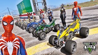 CARROS Blazer na Rampa de Looping com Homem Aranha e Heróis  GTA V Mods  IR GAMES [upl. by Amitarp]