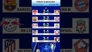 BarcelonaBayern Munich Champions League RB LeipzigLiverpool predictions AtleticoLille [upl. by Salema]