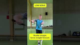 Low serve in badminton 4 TIPS shorts [upl. by Yendis]