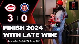 Cincinnati Reds Finish 2024 with Elly De La Cruz Clutch Triple in Extras at Chicago Cubs  G162 [upl. by Brenza]