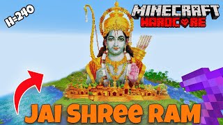 I Built Shree Ram Mandir Welcome Portrait in Minecraft Hardcore [upl. by Erastes]