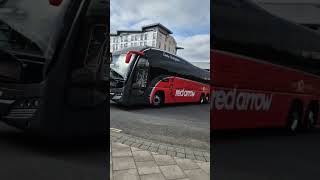 TrentBarton Red Arrow liveried Volvo B11RTs 84 amp 88 are captured in a busy Derby bus stn [upl. by Marthe]