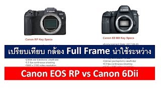 📷Full Frame ตัวไหนดี❓ Canon EOS RP 🆚 Canon 6D mark ii  อธิติ ธาราสุข ARTT Master [upl. by Emya]