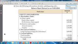 Ratio Analysis  Calculate capital Gearing ratio Explain in Tamil [upl. by Macswan]