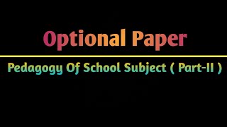 BEd PartII Examination 2024  Pedagogy Of School Subject  PartII   Optional Paper [upl. by Soilisav]