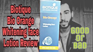 Biotique bio orange whitening face lotion review [upl. by Asenav808]