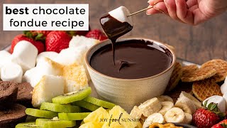 How to Make Chocolate Fondue EASY [upl. by Leunam]