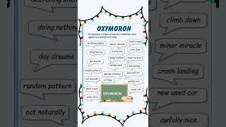 Oxymoron examples [upl. by Eiralih]