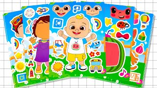 CoComelon Sticker Book MakeOver  JJs Sticker Book Makeover Shocker ✨ ASMR Sticker cocomelon [upl. by Whitehurst883]