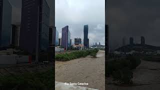 Puente Atirantado riosantacatarina tormentalberto monterrey inundación [upl. by Nimsay511]