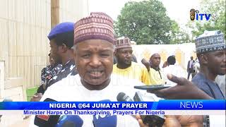 Nigeria 64 Juma’at Prayer Minister Harps On Thanksgiving Prayers For Nigeria [upl. by Akirea]