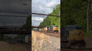 CSX train B705 ethanol train with rare visitors on the Trenton Sub Division [upl. by Ailla]