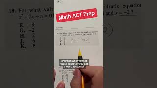 ACT Math practice question of the day 37 [upl. by Anailli747]