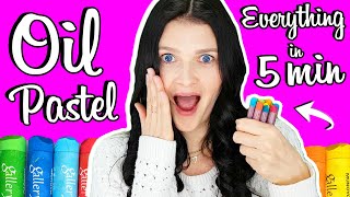 How to Use Oil Pastels for Beginners in 5 MINUTES 🎈🎈🎈 [upl. by Gardie339]