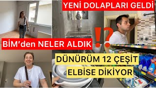 YENİ DOLAPLARI GELDİ❌DÜNÜRÜM A 101’e‼️BEN BİM’e KOŞTUK‼️TEMİZLİK İÇİN HAZIRIZ❌BOYACIMIZ GELDİ❌bim [upl. by Ha]