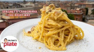 How to Make SPAGHETTI CARBONARA Approved by Romans [upl. by Samalla605]