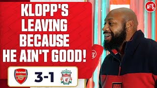 Klopps Leaving Because He Aint Good Gooner Lee  Arsenal 31 Liverpool [upl. by Aidin]