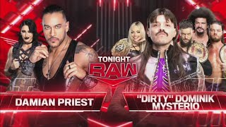 Damian Priest vs quotDirtyquot Dominik Mysterio 22 Raw Sep 16 2024 [upl. by Kimble]