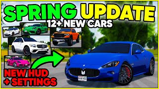 NEW GREENVILLE SPRING UPDATE  12 NEW CARS  Greenville Roblox [upl. by Walston541]