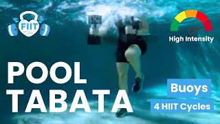 POOL TABATA with hand buoys A short intense and FUN way to burn calories [upl. by Virgie]