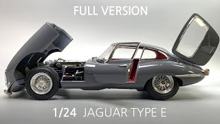 JAGUAR ETYPE 124 HELLER Model car build Full version [upl. by Marney]