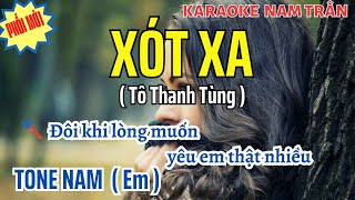 Karaoke Xót Xa Tô Thanh Tùng Tone Nam  Nam Trân [upl. by Tomlin]