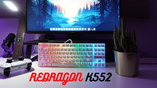 Unboxing and Review  Redragon K552 Kumara TKL Mechanical Gaming Keyboard White [upl. by Anailuy]